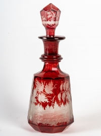 Ensemble de cristal de Bohême, XIXème siècle