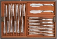 Goldsmith PUIFORCAT - Solid silver cutlery &quot;MAZARIN&quot; 159 ART DECO pieces