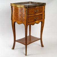 A Pair of Bedside Tables in Louis XV Style.