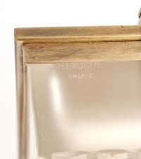 Paire de Lampes Art Déco &quot;Normandie&quot; verre blanc de René LALIQUE