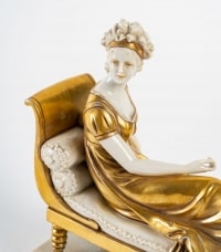 Madame Récamier en porcelaine, XIXème siècle