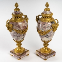 A Napoleon III Period (1851 - 1870) Pair of Cassolettes.