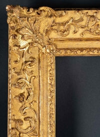 Superbe cadre en bois doré d&#039;époque louis XIV