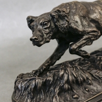Sculpture - Chien Épagneul &quot;Sultan&quot; , Pierre - Jules Mêne (1810-1879) - Bronze