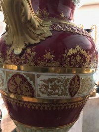 Grand vase en porcelaine de Vienne, signé Wagner. Ref: 307.