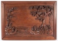 Panneau En Bois Sculpté, Chine, XXème Siècle, Décoration d&#039;Intérieur