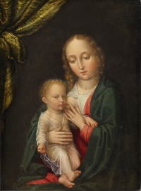 Vierge à l’Enfant (Maria Lactans) – Ecole flamande vers 1560, suiveur de Gérard David