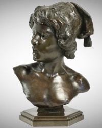 Le Chanteur Florentin Par Alphonse Van Beurden (1854 -1938) - Bronze