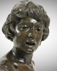Le Chanteur Florentin Par Alphonse Van Beurden (1854 -1938) - Bronze