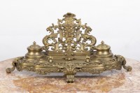 A French Late 19th Century Louis XV st.  Ormulu Inkwell.