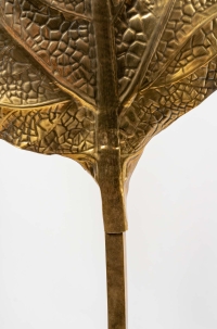 Lampadaire en métal doré de Borbi, Années 70