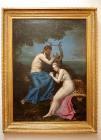 Orphée et Eurydice, huile sur toile, signée et datée en bas à gauche &quot;A.M. Roucoule, 1877&quot;