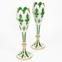 Paire de vases en bohème, XIXème siècle