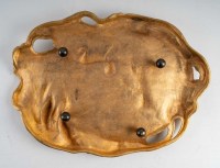 Important vide poche en bronze à double patine doré et brune