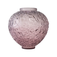 R.Lalique : &quot;Mistletoe&quot; Vase Amethyst