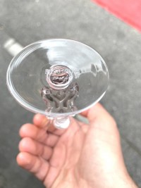 Service &quot;Strasbourg&quot; verre blanc patiné gris de René LALIQUE - 18 pièces