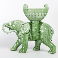 Éléphant en céramique, Clément Massier, 1917