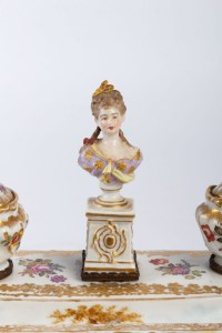 Encrier en porcelaine de Meissen 19e Napoléon III