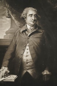 English Engraving from the 19th Century by John Jones. The Portrait of James Fose after Sir Joshua Reynolds. 1792