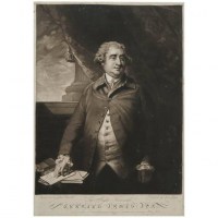 English Engraving from the 19th Century by John Jones. The Portrait of James Fose after Sir Joshua Reynolds. 1792