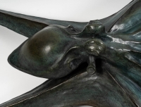 Sculpture Poulpe en bronze, patiné vert , XXème siècle