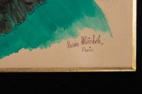 Watercolor, Belle Epoque, 1900-1920, Signed Renée Michèle, Paris