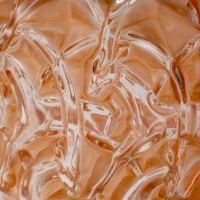 Vase &quot;Chamois&quot; verre patiné rose sépia créé par René LALIQUE