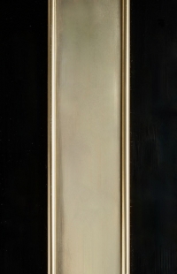 1970 Miroir  Plexiglas noir et Laiton doré Maison Roche