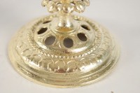 Paire de soliflores, cristal et bronze doré à la feuille d&#039;or, XIXème siècle, époque Napoléon III