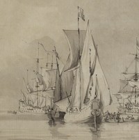 Armada sur mer calme - Willem Van de Velde II (1633 – 1707)