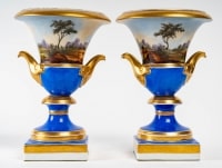 Paire de petit vase Medicis, fin du XIXème siècle, époque Napoléon III
