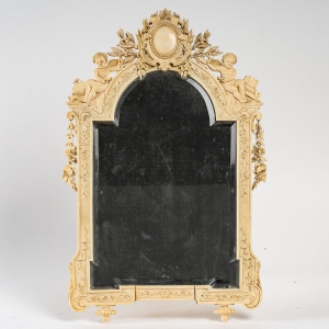 Miroir en ivoire de Dieppe, XIXème siècle|||||||||