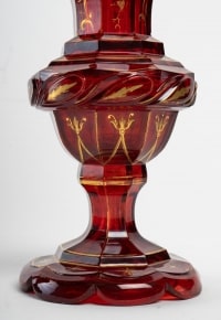 Paire de vase en cristal de Bohème