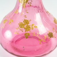 Paire de vases tulipe en cristal, XIXème siècle