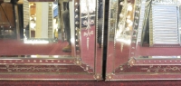1950′ Paire de Miroirs Vénitiens à Décor Floral et Fronton – 130 x 82 cm