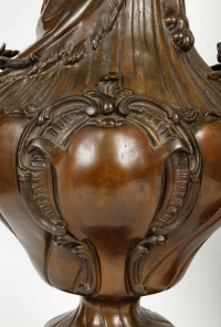 Cassolettes du XIXème siècle en bronze et marbre, Napoléon III