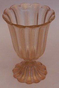 1970&#039; Vase Cristal Murano Style Barovier i Toso