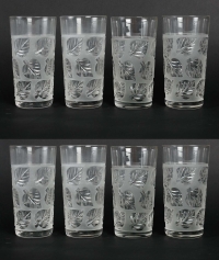 8 verres Baccarat, XIXème siècle