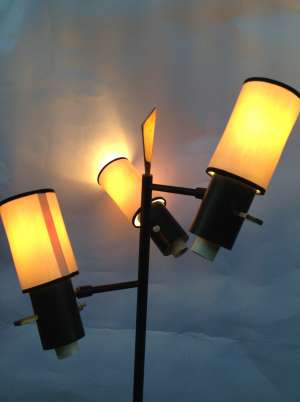 Lampadaire Lunel à 3 lumières orientables 1960&#039;s