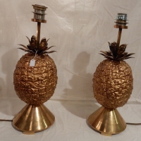 1970′ Paire de Lampes Ananas