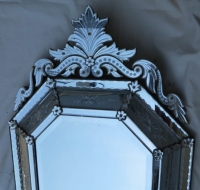1880′ Miroir Octogonal à Fronton Napoléon III