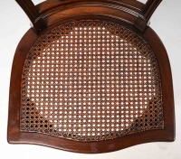 Chaise de bureau en acajou et cannage du XIXème siècle