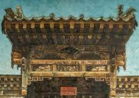 Paire de peintures chinoises signées