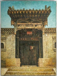 Paire de peintures chinoises signées