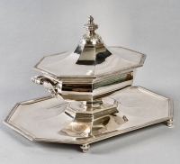 Légumier Soupière Surtout Centre De Table Style Louis XVI argent massif d&#039;ODIOT