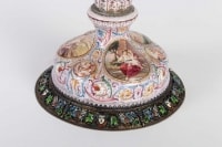 Gobelet couvert en argent massif et émail Vienne 19e siècle