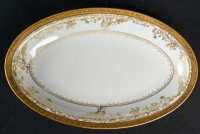 Service de Table en Porcelaine de Luxe | Collection Diplomate Haviland | Blanc et Or | Ensemble pour 12 personnes - 53 Pièces