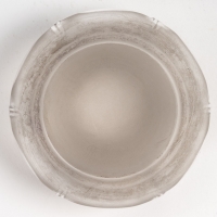 Encrier &quot;Nénuphar&quot; verre blanc patiné gris de René LALIQUE