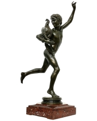 Le Vainqueur Au Combat De Coqs Par Alexandre Falguière (1831-1900) - Bronze XIXème siècle
