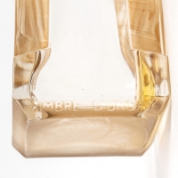 Flacon &quot;Ambre&quot; verre blanc patiné sépia de René LALIQUE